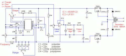 Function Generator-Circuit diagram