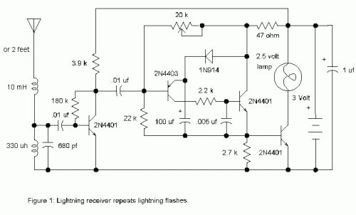 How to build Lightning Detector - circuit diagram