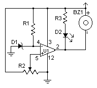 Low Voltage Alarm-Circuit diagram