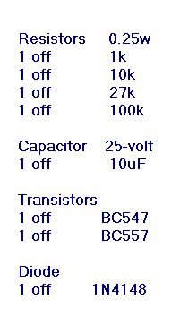 parts list