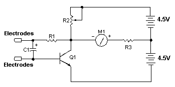 Simple Lie Detector-Circuit diagram