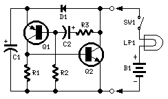 Two-wire Lamp Flasher-Circuit diagram