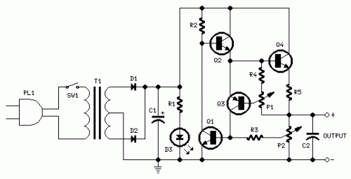 How to build Variable DC Power Supply - circuit diagram