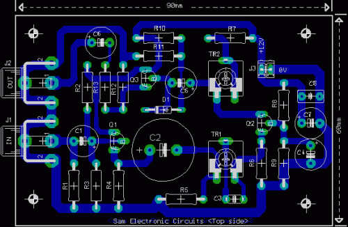 Video signal emphasis PCB