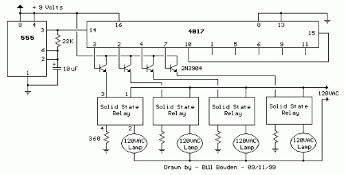 120VAC Lamp Chaser-Circuit diagram