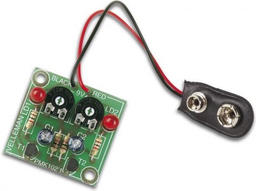 Two Flashing LEDs Circuit Schematic-Picture of the project: