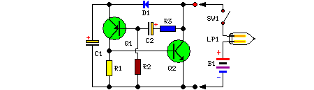 Led or Lamp Flasher Circuit-Circuit diagram